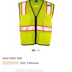 Kishigo neon yellow reflective security vest #1580 Unisex Size S-M